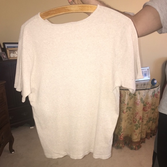 TALBOTS Oatmeal colored t-shirt - Picture 3 of 3